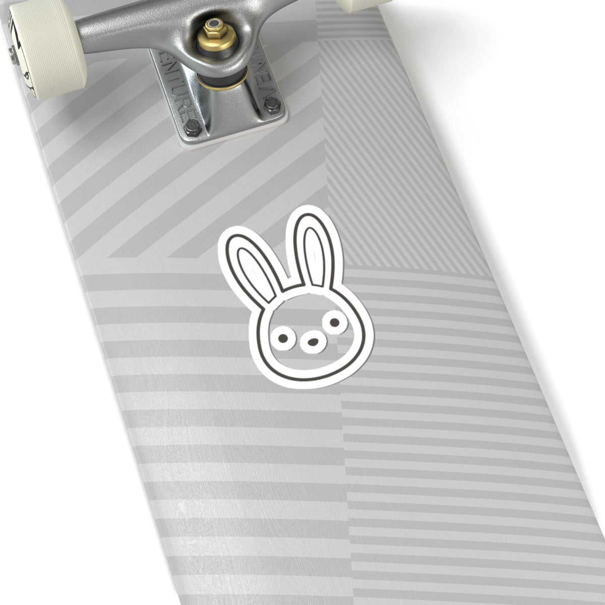 Bunny Face Kiss-Cut Sticker — Cute Minimal Rabbit Laptop Decal