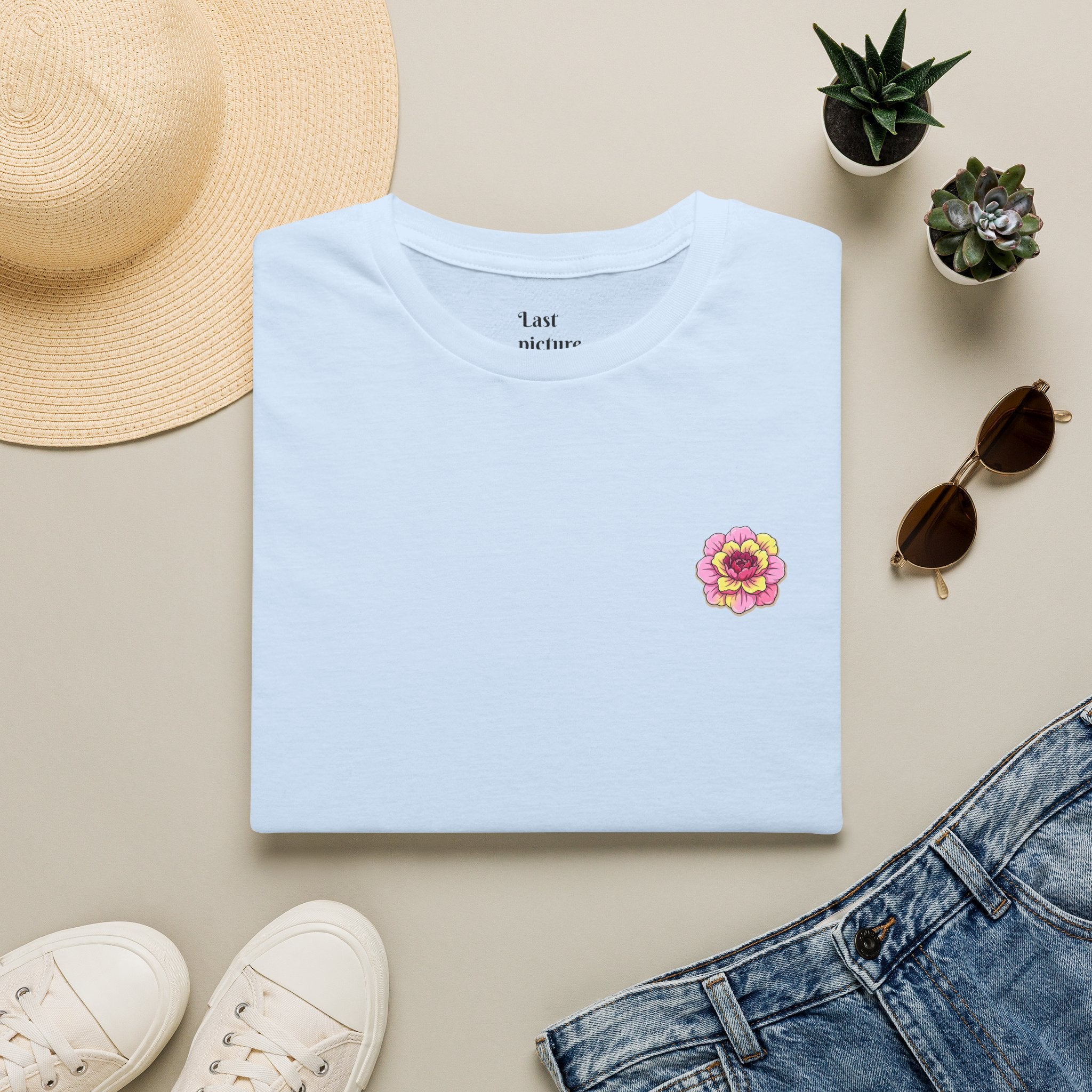 Floral Heart Bloom T‑Shirt  Pink Flower Design
