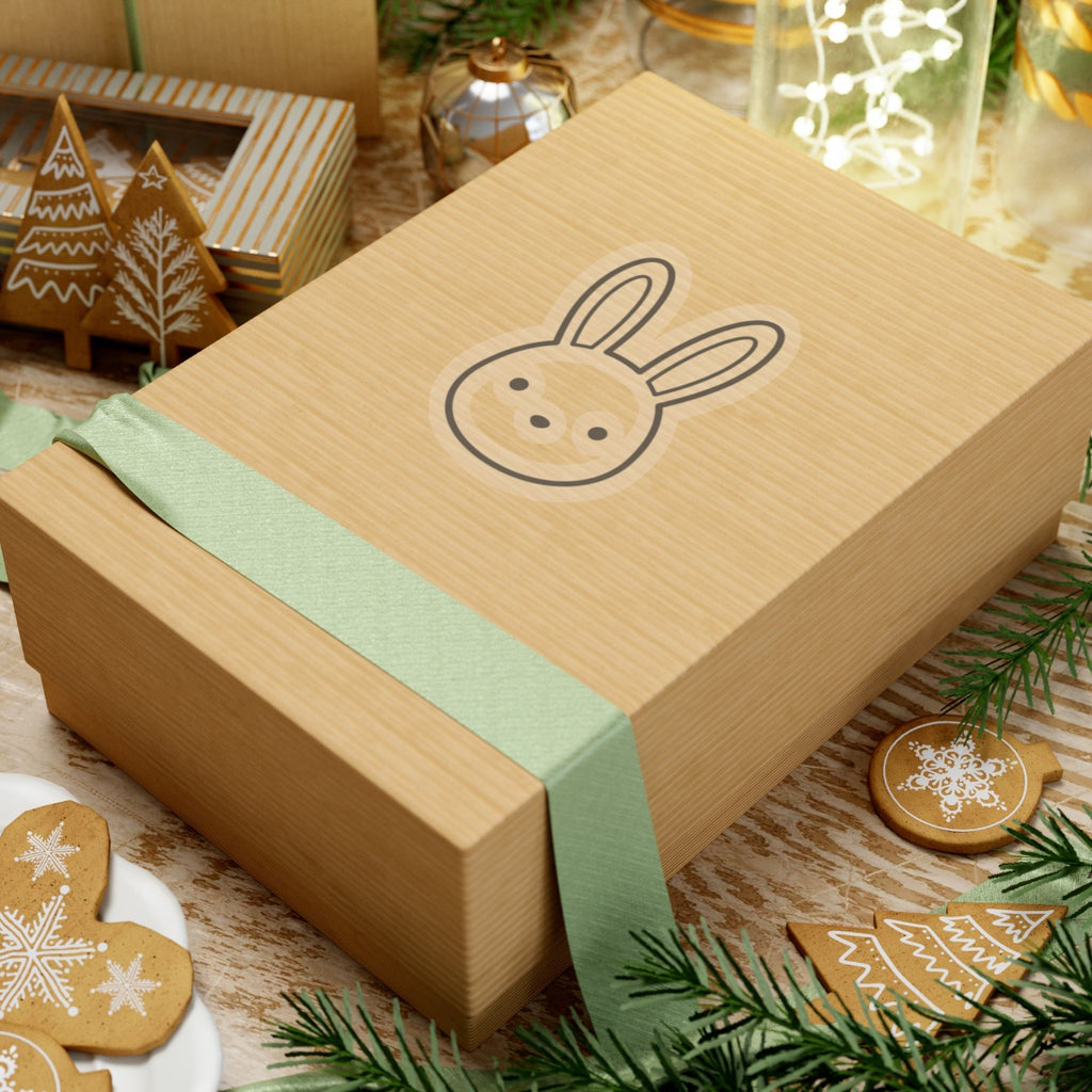 Bunny Face Kiss-Cut Sticker — Cute Minimal Rabbit Laptop Decal