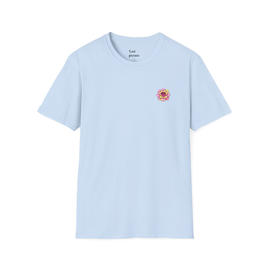 Floral Heart Bloom T‑Shirt  Pink Flower Design